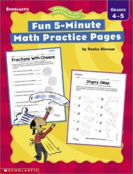 Paperback Fun 5-Minute Math Practice Pages: Grades 4-5 Book