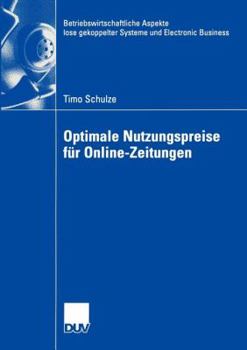 Paperback Optimale Nutzungspreise Für Online-Zeitungen [German] Book