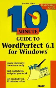 Paperback 10 Minute Guide to WordPerfect 6.1 for Windows Book