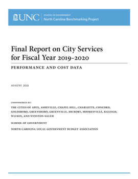 Paperback Final Report on City Services for Fiscal Year 2019-2020: Performance and Cost Data Book