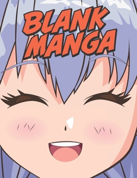 Paperback Blank Manga Comic Notebook [8.5x11][150pages]: Create Your Own Anime Manga Comics with many templates, Purple hair girl Book