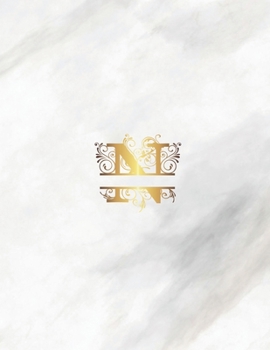 Paperback N: Monogram Initial Weekly Academic Planner Marble 8.5 x 11 Book