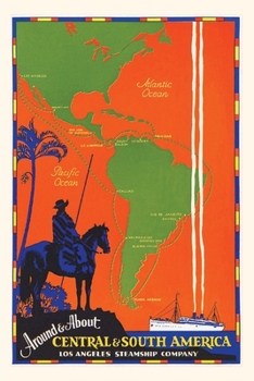 Paperback Vintage Journal Around & About Central and South America Travel Poster Book