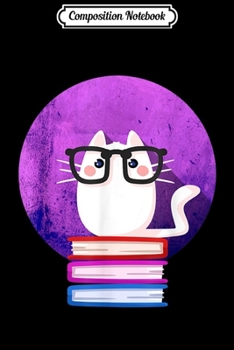 Composition Notebook: Nerdy Cat Funny Book Nerd Librarians  Journal/Notebook Blank Lined Ruled 6x9 100 Pages