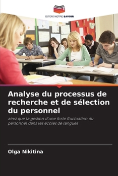 Paperback Analyse du processus de recherche et de sélection du personnel [French] Book