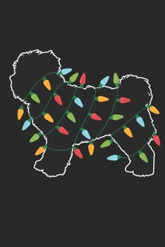 Maltese with Christmas Lights - Christmas Notebook - Maltese Diary - Dog Journal - Christmas Gift for Dog Lover: Medium College-Ruled Journey Diary, 110 page, Lined, 6x9 (15.2 x 22.9 cm)