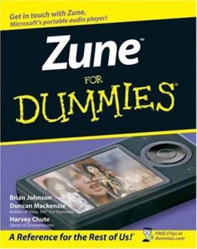 Paperback Zune for Dummies Book