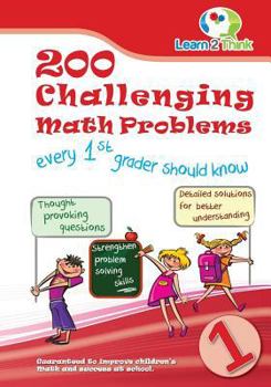 Paperback 200 Challenging Math Problems every 1st grader should know Book