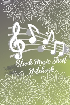 Blank Music Sheet Notebook: Music Manuscript Paper, Staff Paper, Music Notebook 11 Staves, 6 x 9 , A4, 100 pages, Golden Primium Journal (Music Composition Books): Blank Music Sheet Notebook