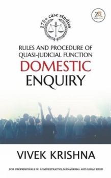 Paperback Rules and Procedure of Quasi-judicial Function Domestic Enquiry Book