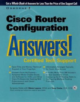 Paperback Cisco Router Configuration Answers! Certified Tech Support Book