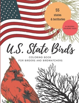 Paperback U.S. State Birds: Coloring Book for Birders and Birdwatchers Book