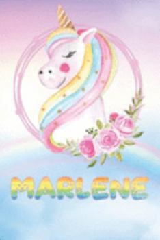 Paperback Marlene: Marlene's Unicorn Personal Custom Named Diary Planner Perpetual Calander Notebook Journal 6x9 Personalized Customized Book