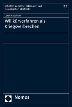 Paperback Willkurverfahren ALS Kriegsverbrechen [German] Book