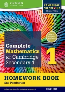 Paperback Complete Mathematics for Cambridge Secondary 1 Homework Book 1 (Pack of 15): For Cambridge Checkpoint and Beyond Book