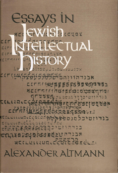 Hardcover Essays in Jewish Intellectual History Book