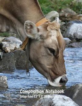 Composition Notebook: College Ruled Cow Farm Bull Bovine Cattle Cute Composition Notebook, Girl Boy School Notebook, College Notebooks, Comp