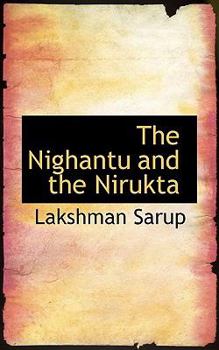 Paperback The Nighantu and the Nirukta Book