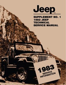 Perfect Paperback 1983 Jeep Technical Service Manual Supplement to 1982 Jeep Service Manual By Detroit Iron Book
