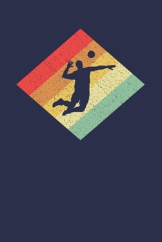 Volleyball Player Notebook: Retro Vintage 80s Volleyball 6 x 9 Dotted Dot Grid Journal Gift for Volleyball Players And Beach Volleyball Players (108 Pages)