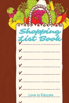 Paperback Shopping List Book - Beautiful Log Book for Shopping Book