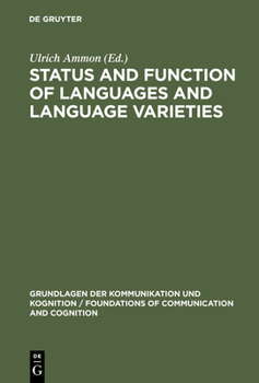 Hardcover Status & Function of Languages & Language Varieties Book