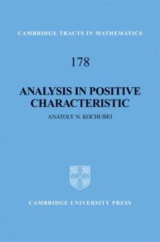 Hardcover Analysis in Positive Characteristic Book