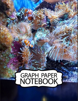 Notebook: Finding Nemo Cheerful Clownfish Adventure Fans Funny Swimming Ocean Life, Kids Elementary School Graph Paper Girls 8.5 x 11 Inches 110 Pages