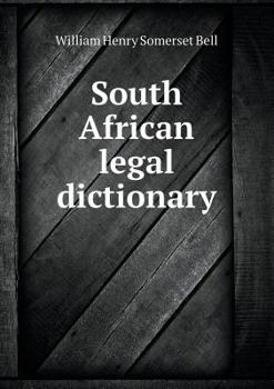 Paperback South African Legal Dictionary Book