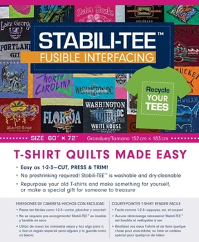 Misc. Stabili-Tee Fusible Interfacing Pack, 60 X 72: T-Shirt Quilts Made Easy Book
