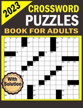 Paperback 2023 Crossword Puzzles Book For Adults with Solution Book