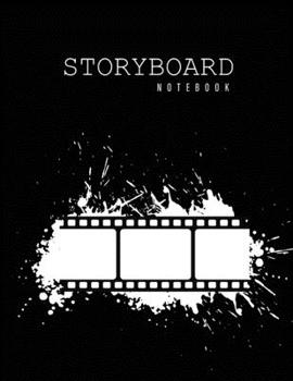 Paperback Storyboard Notebook: Film With Stains Black Cover - Film Storyboard Template Panel 6 Frames Per Page 120 Pages to Sketchbook Creative Drawi Book