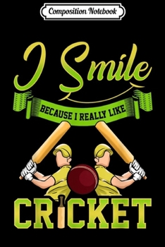 Composition Notebook: Mens Cricket Fan Gift For Dad Grandpa Son  Journal/Notebook Blank Lined Ruled 6x9 100 Pages