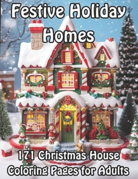 Festive Holiday Homes: 171 Christmas House Coloring Pages for Adults