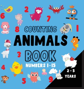 Hardcover Counting animals book numbers 1-15 Book