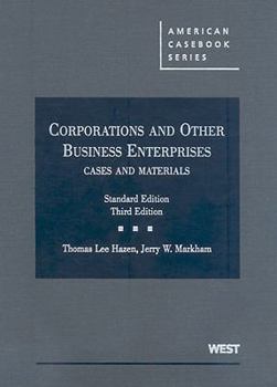 Hardcover Corporations and Other Business Enterprises: Cases and Materials Book