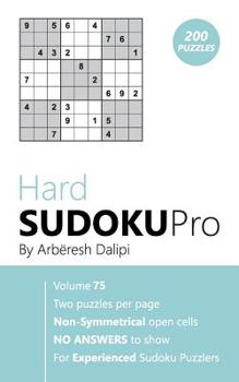 Paperback Hard Sudoku Pro: Book for Experienced Puzzlers (200 puzzles) Vol. 75 Book