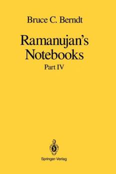 Paperback Ramanujan's Notebooks: Part IV Book