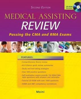 Paperback Medical Assisting Review - Passing the CMA and Rma Exams with Student CD-ROM Book