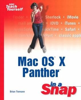 Paperback Mac OS X Panther in a Snap Book