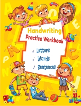 Paperback Handwriting Workbook: practice Workbook-Trace leter (Letter-Word-sentences): Alphabet Handwriting Practice workbook for kids, Preschool writ Book
