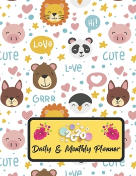 2020 Daily And Monthly Planner: Jan 1, 2020 to Dec 31, 2020 Weekly Daily & Monthly Planner + Calendar Views with Animals Pattern Great Planner Gift For Animals Lover