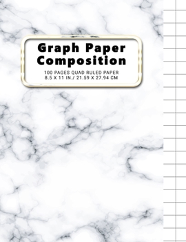 Paperback Graph Paper Composition Notebook: Grid Paper Notebook, Quad Ruled, 100 Sheets, 1/2 Inch Squares, Grid Paper 0.50", 2 Squares Per Inch, Perfect Binding Book