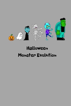 Halloween Monster Evolution: Notebook 6x9 Graph Paper Pumpkin Ghost Mummy Zombie Vampire Alien