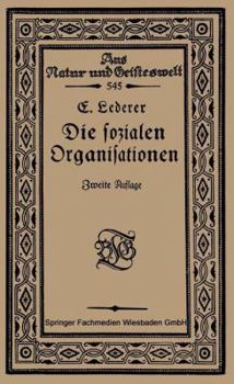 Paperback Die Sozialen Organisationen [German] Book