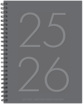 Classic Gray Academic July 2025 - June 2026 6.5 X 8.5 Weekly Monthly Softcover Planner