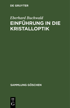 Hardcover Einführung in die Kristalloptik [German] Book