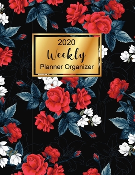 Weekly Planner Organizer: 12 Month Academic Weekly Planner Organizer. 1 Years Daily, Weekly, Calendar Schedule Organiizer. Monthly Planner To Do. Water Color Floral Background Cover