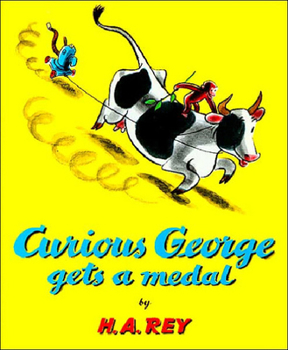Library Binding Curious George Gets a Medal Book