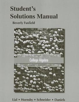 Paperback Student Solutions Manual for Essentials of College Algebra Book